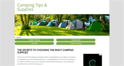 Desktop Screenshot of camping-tips-supplies.com