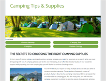 Tablet Screenshot of camping-tips-supplies.com